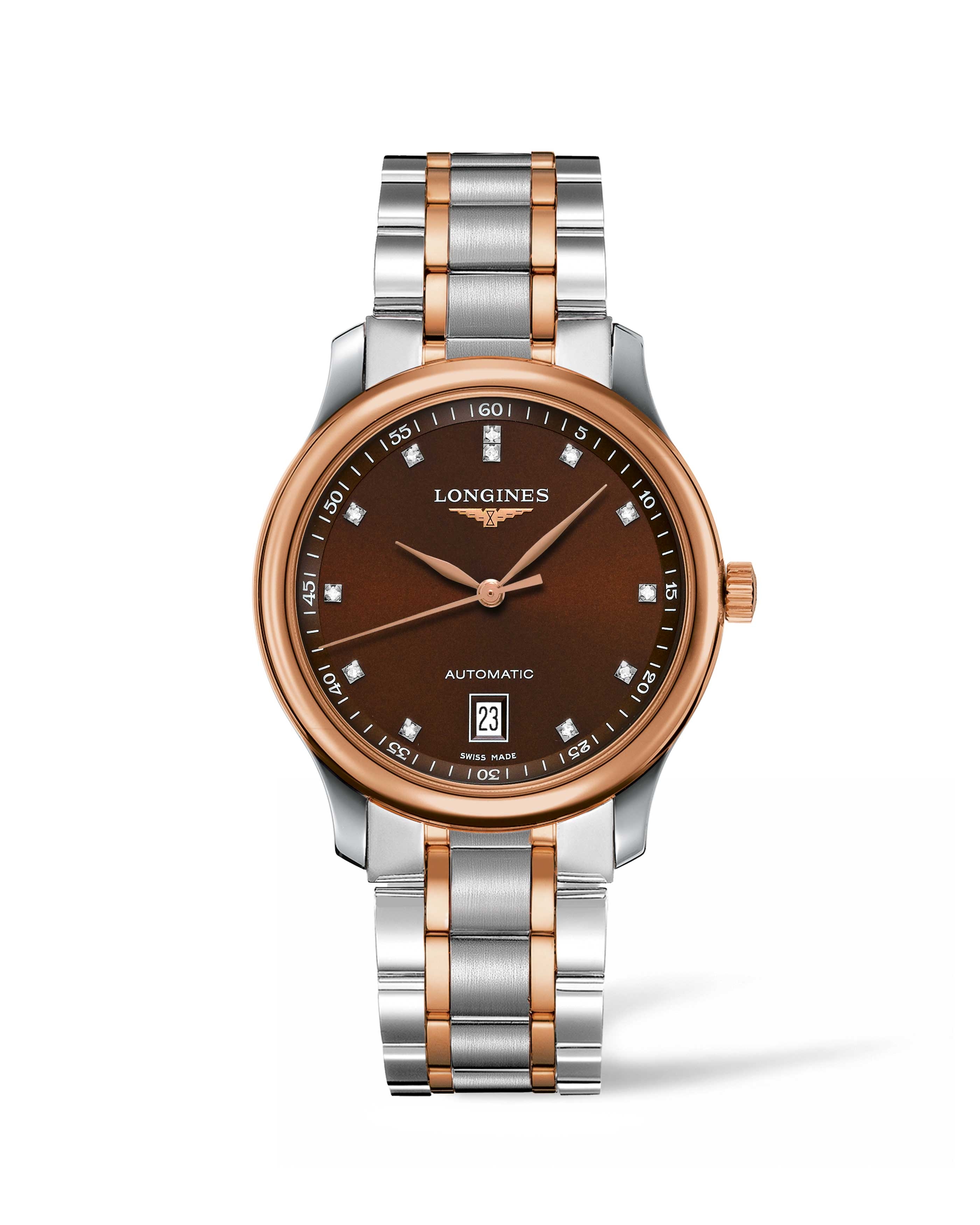 Longines L2.628.5.67.7 : Master Collection Date 38.5 Two Tone Rose / Brown