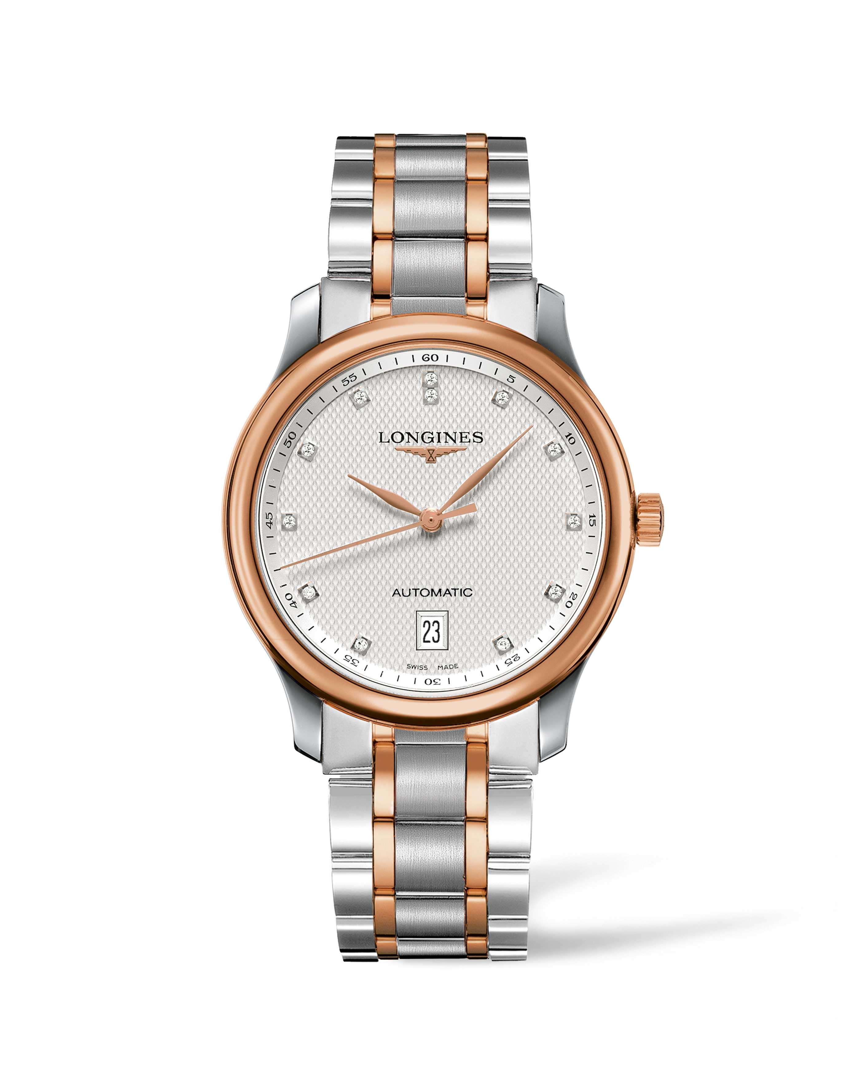 Longines L2.628.5.97.7 : Master Collection Date 38.5 Two Tone Rose / Diamond