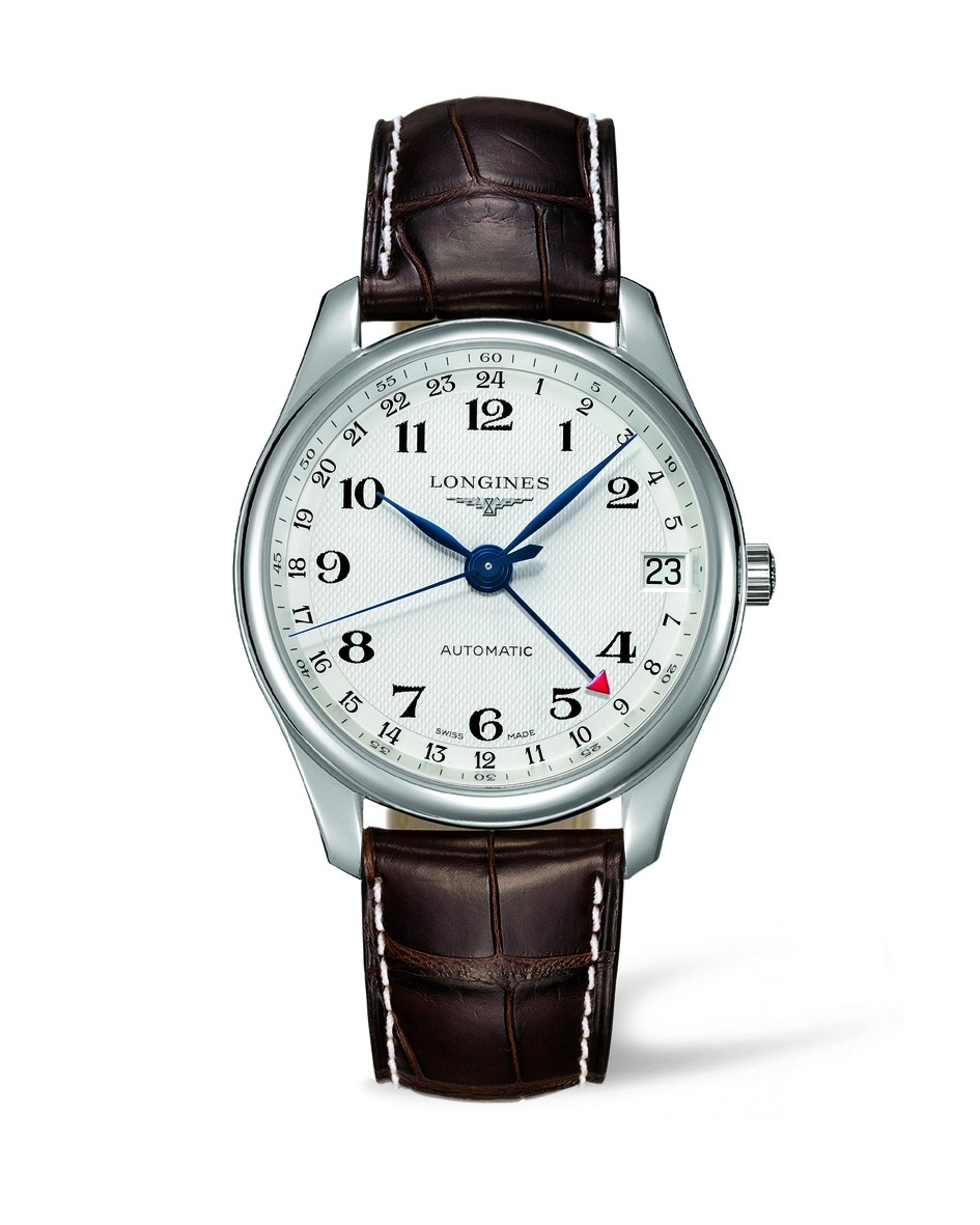 Longines L2.718.4.70.5 : Master Collection 42 24h Stainless Steel / Silver-Arabic / Alligator XL