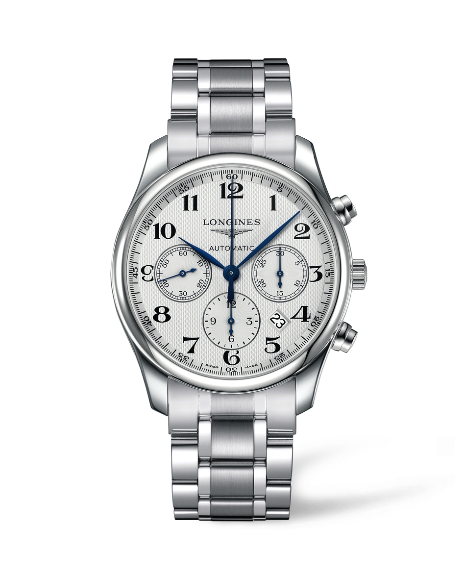 Longines L2.759.4.78.6 : Master Collection 42 Chronograph Stainless Steel / Silver-Arabic / Bracelet