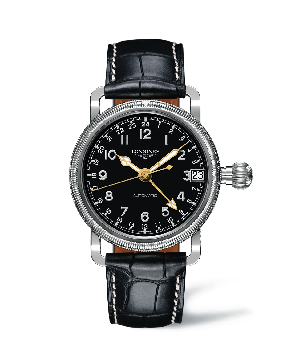 Longines L2.778.4.53.2 : Avigation Oversize Crown 24 Hours