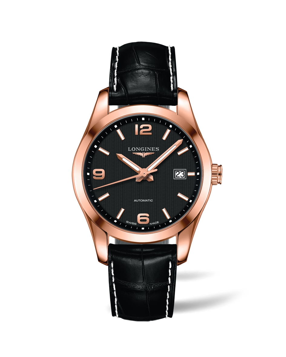 Longines L2.785.8.56.3 : Conquest Classic Automatic 40 Red Gold / Black