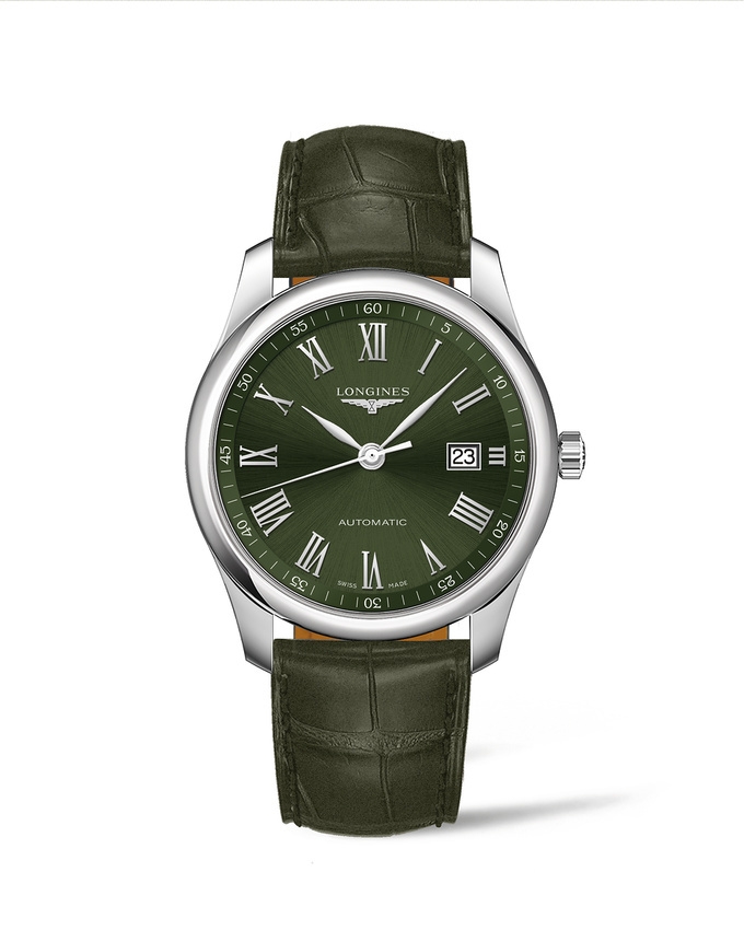 Longines L2.793.4.09.2 : Master Collection 40 Date Stainless Steel / Green - Roman