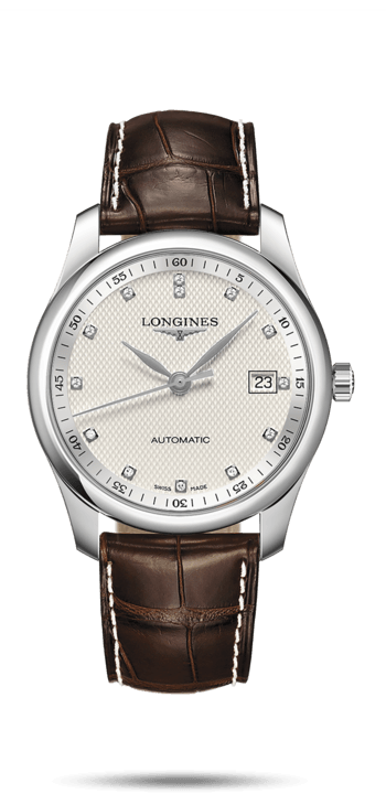 Longines L2.793.4.77.3 : Master Collection 40 Date Stainless Steel / Silver-Diamond / Alligator