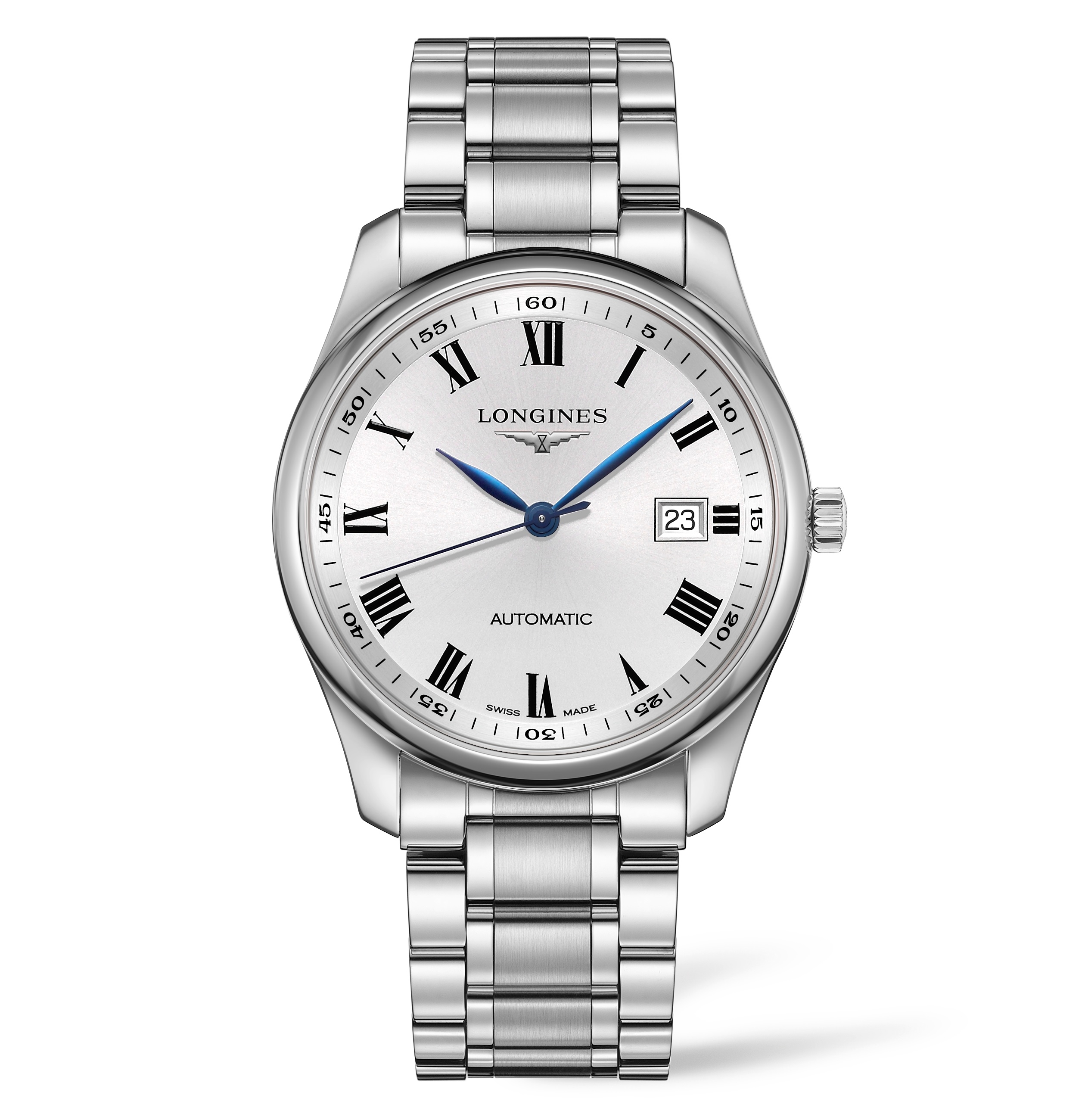 Longines L2.793.4.96.6 : Master Collection 40 Date Stainless Steel / Silver-Roman / Alligator / DFS