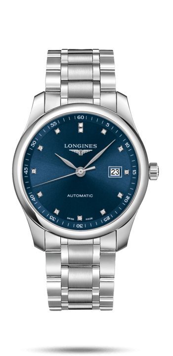 Longines L2.793.4.97.6 : Master Collection 40 Date Stainless Steel / Blue-Diamond / Bracelet