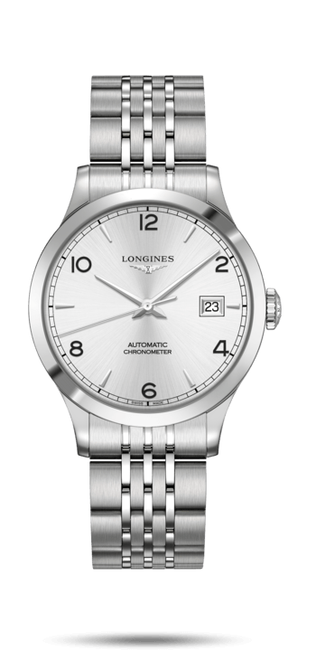 Longines L2.820.4.76.6 : Record 38.5mm Stainless Steel / Silver-Arabic / Bracelet