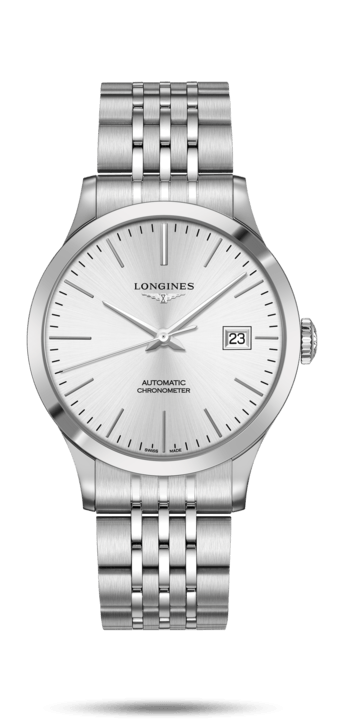 Longines L2.821.4.72.6 : Record 40mm Stainless Steel / Silver / Bracelet