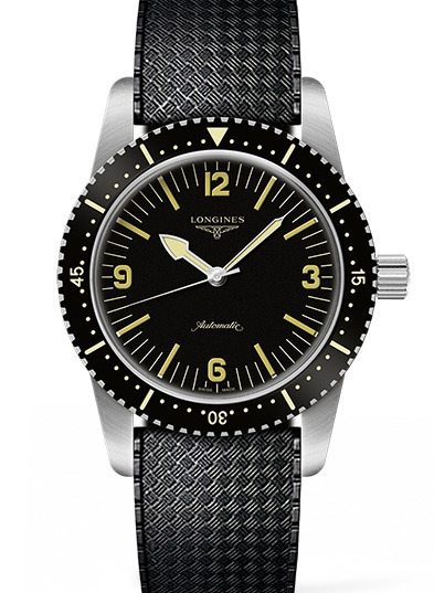 Longines L2.822.4.56.9 : Skin Diver Stainless Steel / Black / Rubber