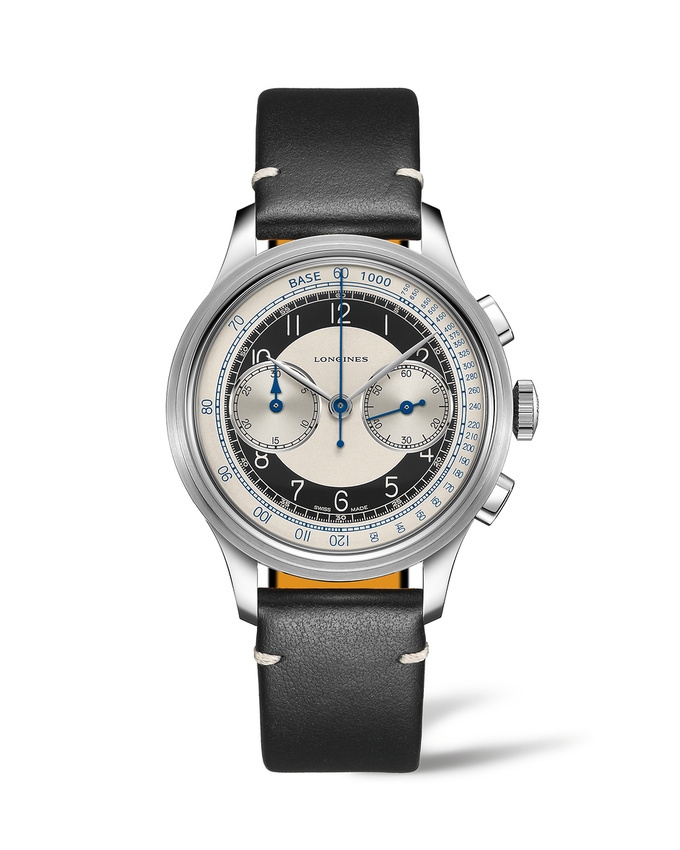 Longines L2.830.4.93.0 : Heritage Chronograph Tuxedo / Bull's Eye