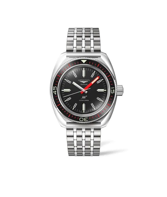 Longines L2.836.4.52.6 : Ultra-Chron Diver Stainless Steel / Black / Bracelet
