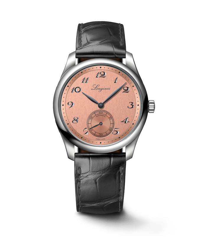 Longines L2.843.4.93.2 : Master Collection 38.5 Small Seconds Steel / Salmon