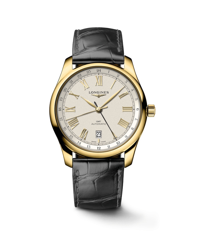 Longines L2.844.6.71.2 : Master Collection 40 GMT Yellow Gold / Silver