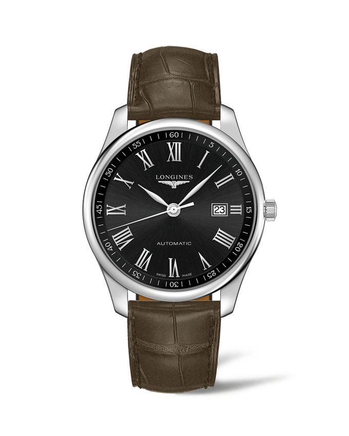 Longines L2.893.4.59.2 : Master Collection 42 Date Stainless Steel / Black - Roman