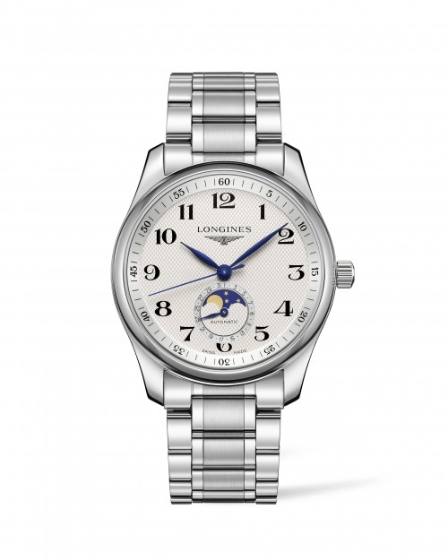 Longines L2.909.4.78.6 : Master Collection 40 Moonphase Stainless Steel / Silver-Arabic / Bracelet