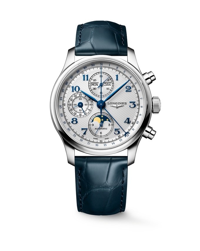 Longines L2.962.4.73.2 : Master Collection 41 Chrono Moonphase Stainless Steel / Silver