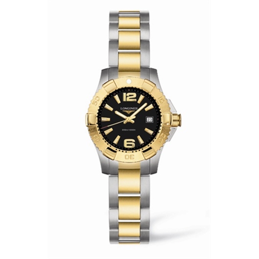 Longines L3.147.3.56.7 : Hydroconquest Quartz 25 Two Tone Black