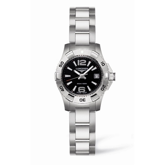 Longines L3.147.4.56.6 : Hydroconquest Quartz 25 Black