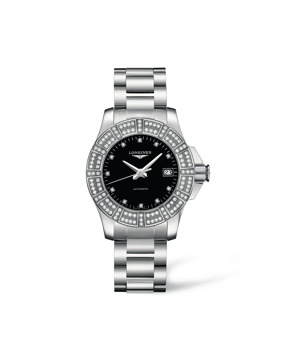 Longines L3.180.0.57.6 : Conquest 29.5 Automatic Double Row Diamond