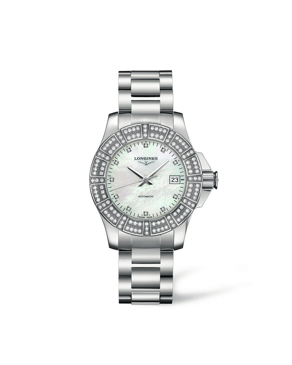 Longines L3.180.0.87.6 : Conquest 29.5 Automatic Double Row Diamond