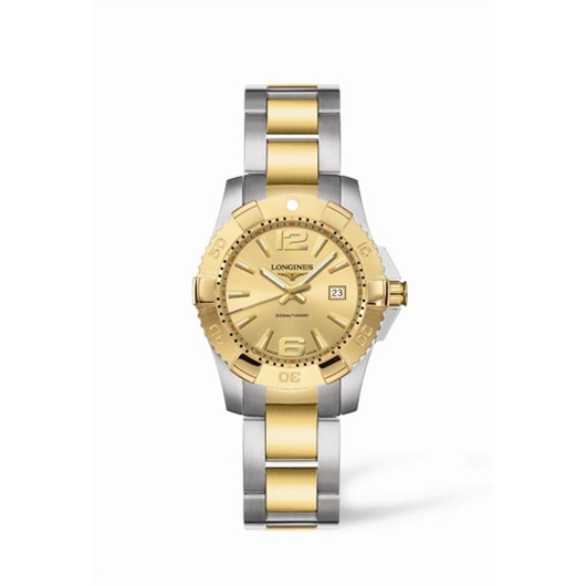 Longines L3.247.3.36.7 : Hydroconquest Quartz 29.5 Two Tone Gold