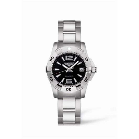 Longines L3.247.4.56.6 : Hydroconquest Quartz 29.5 Black