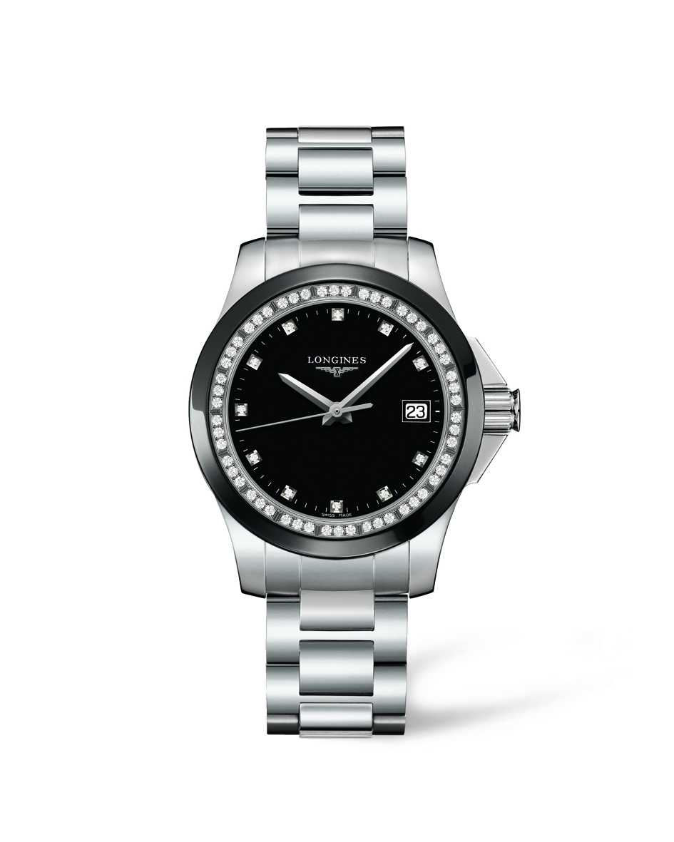 Longines L3.281.0.57.6 : Conquest 35 Quartz Ceramic Diamond