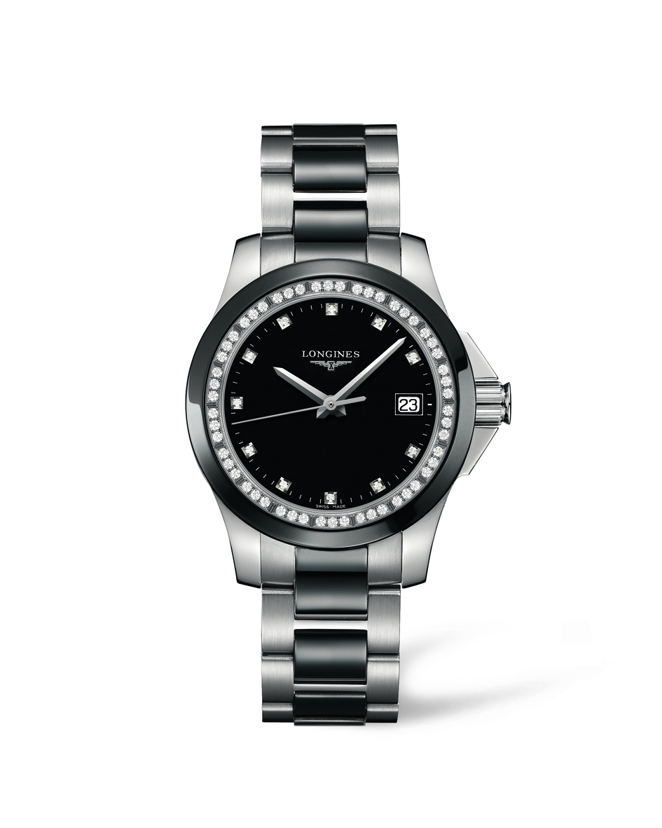Longines L3.281.0.57.7 : Conquest 35 Quartz Ceramic Diamond