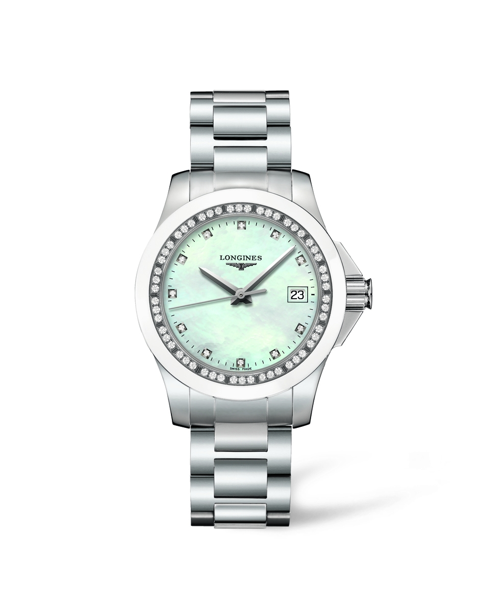 Longines L3.281.0.87.6 : Conquest 35 Quartz Ceramic Diamond