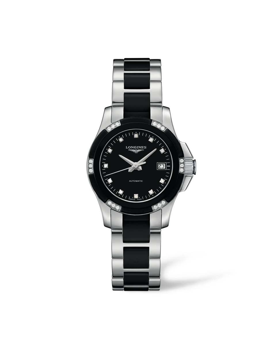 Longines L3.299.0.57.7 : Conquest Automatic 29.5 Ceramic Diamond