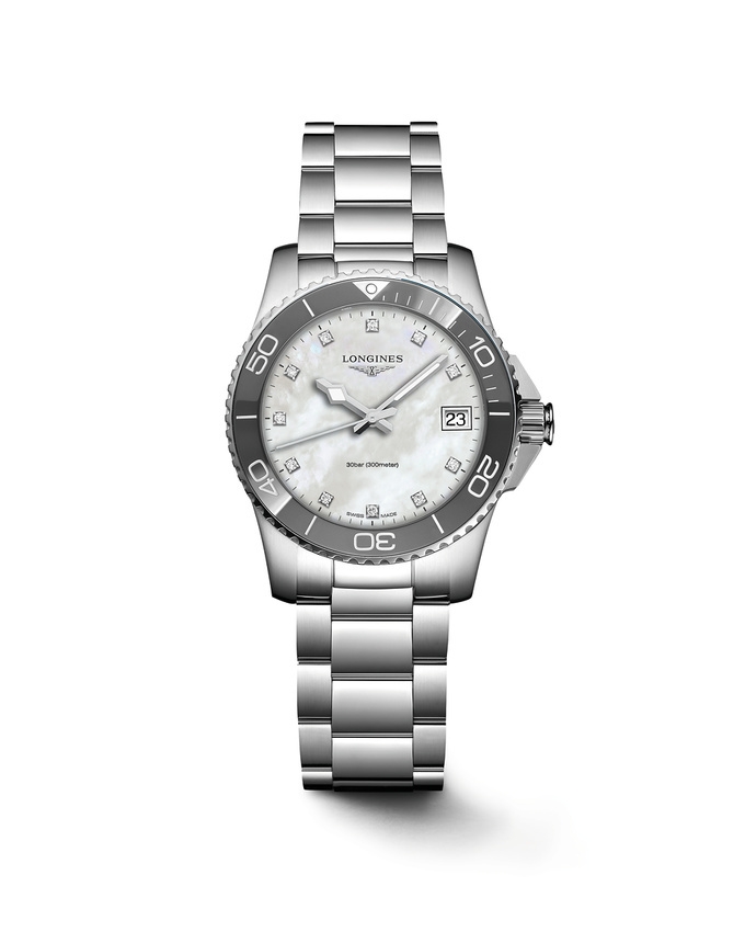 Longines L3.370.4.87.6 : HydroConquest 32 Quartz Stainless Steel / MOP / Bracelet