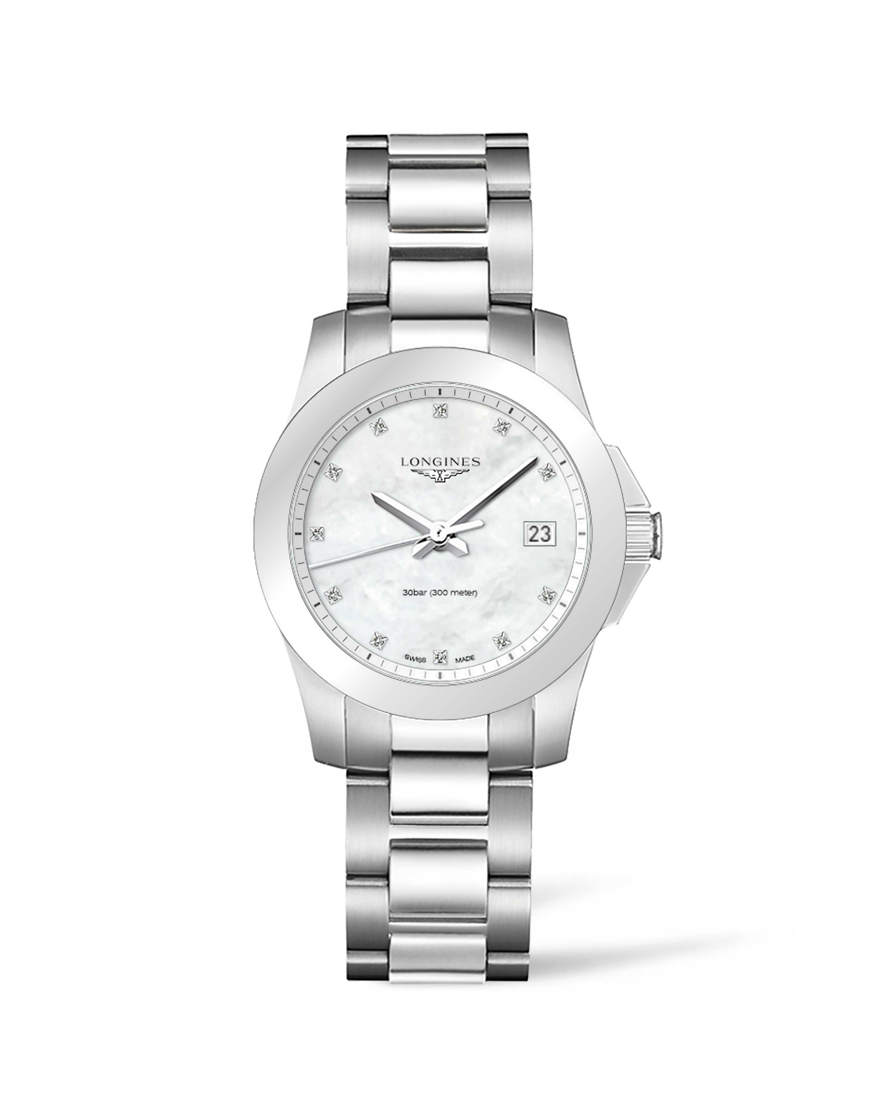 Longines L3.377.4.87.6 : Conquest Quartz 34 Stainless Steel / MOP