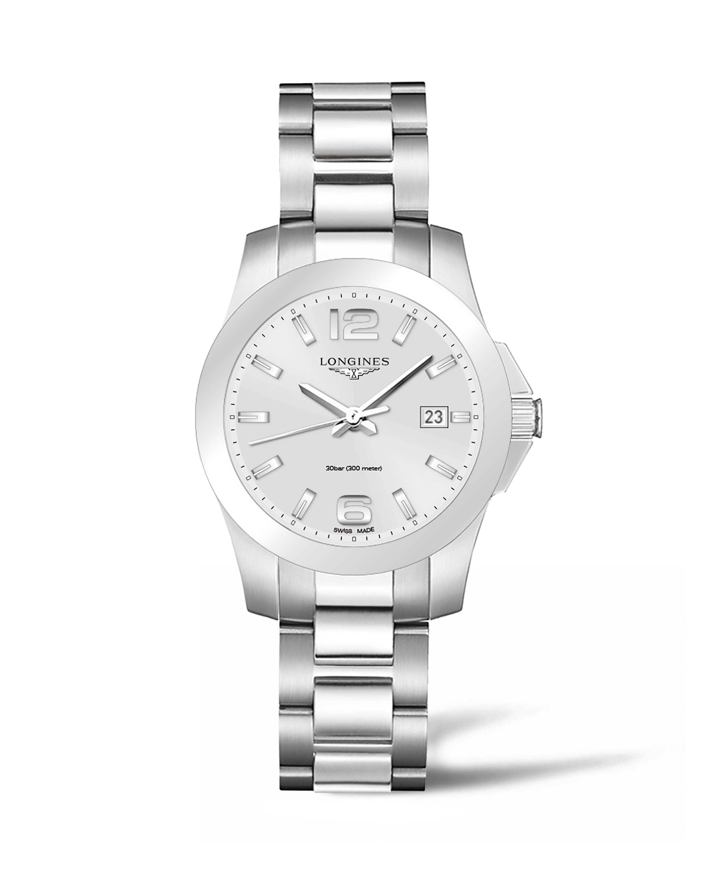 Longines L3.378.4.76.6 : Conquest Quartz 36 Stainless Steel / Silver