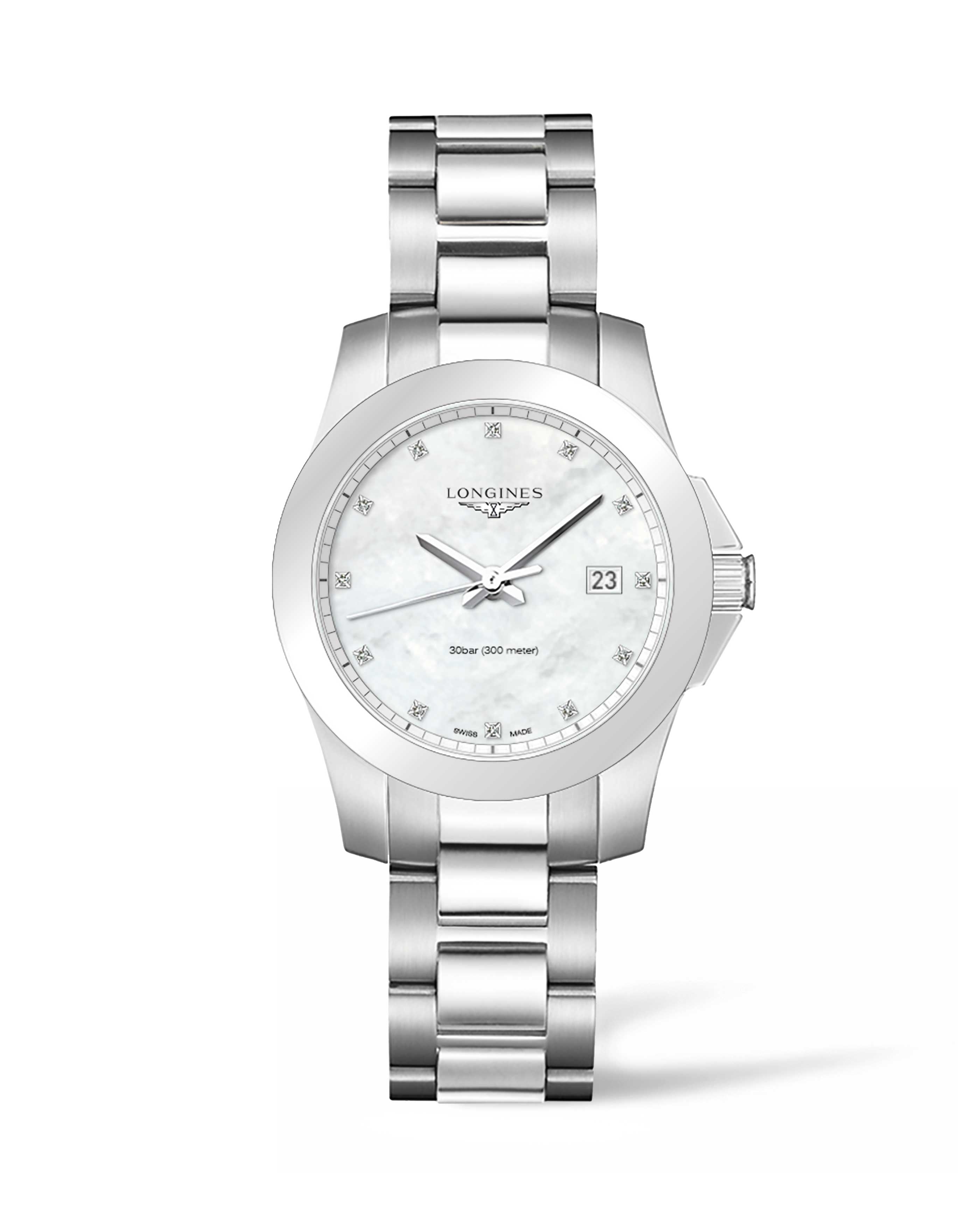 Longines L3.378.4.87.6 : Conquest Quartz 36 Stainless Steel / MOP