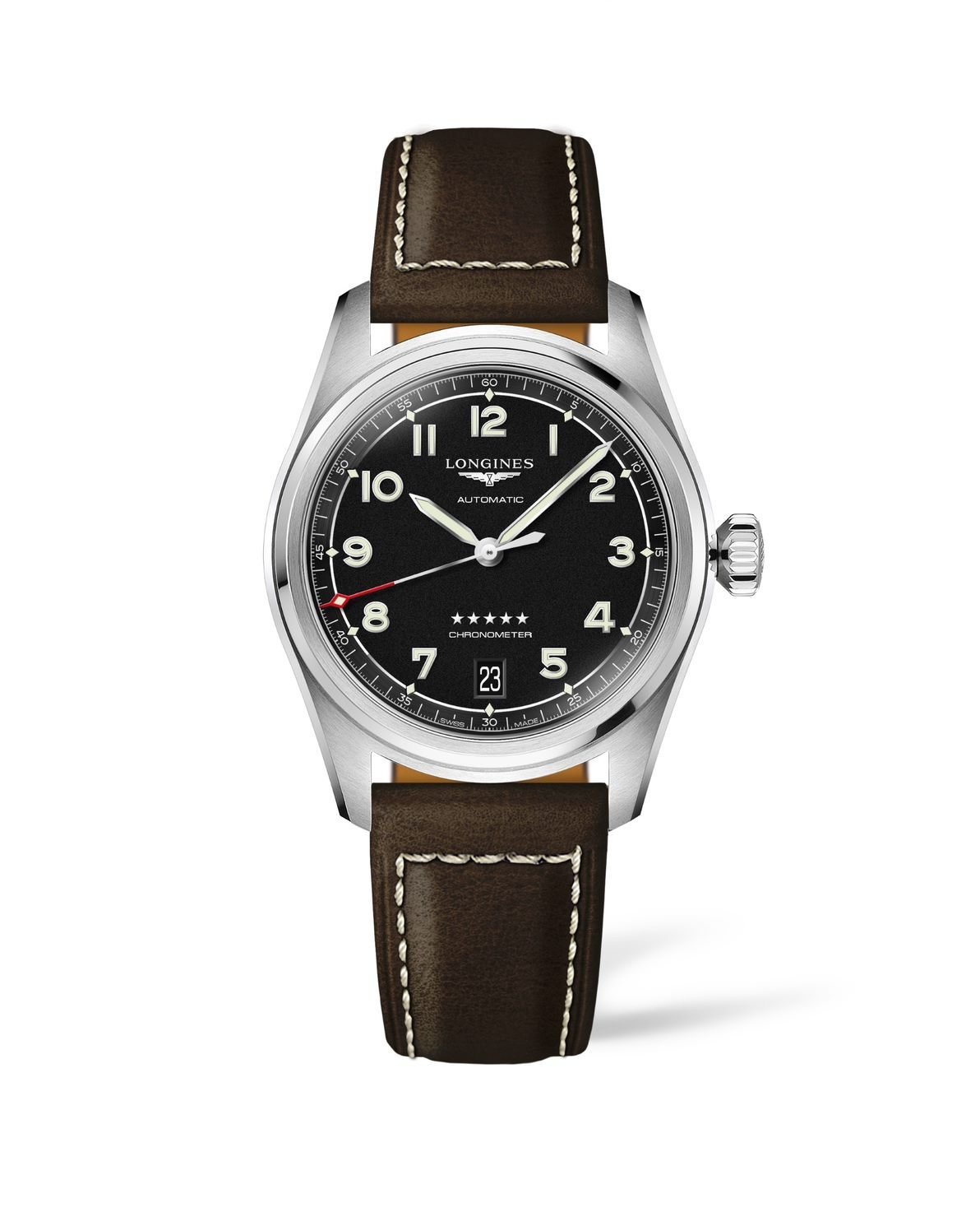 Longines L3.410.4.53.0 : Spirit Automatic 37 Black / Strap
