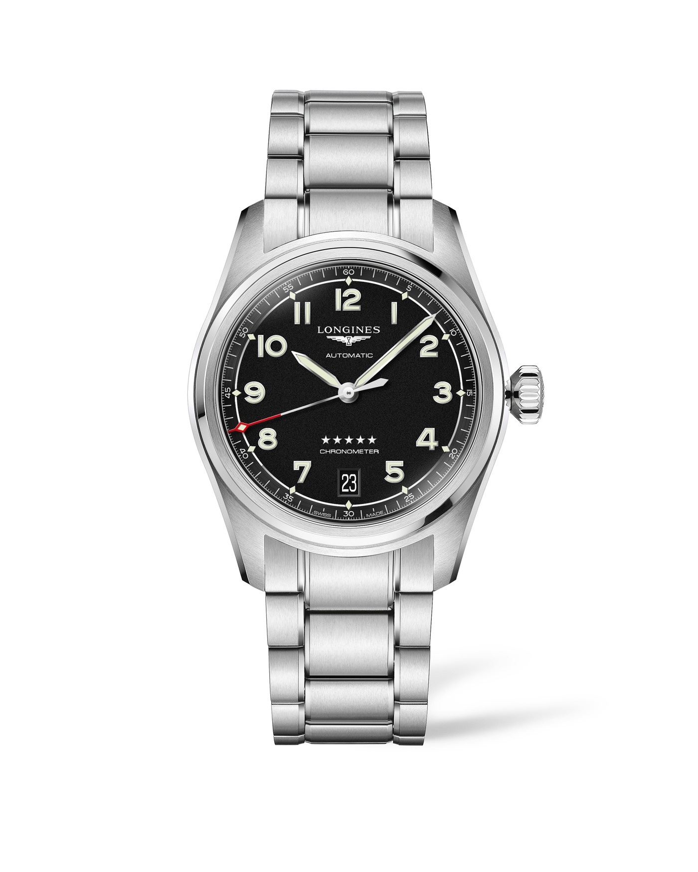Longines L3.410.4.53.6 : Spirit Automatic 37 Black / Bracelet