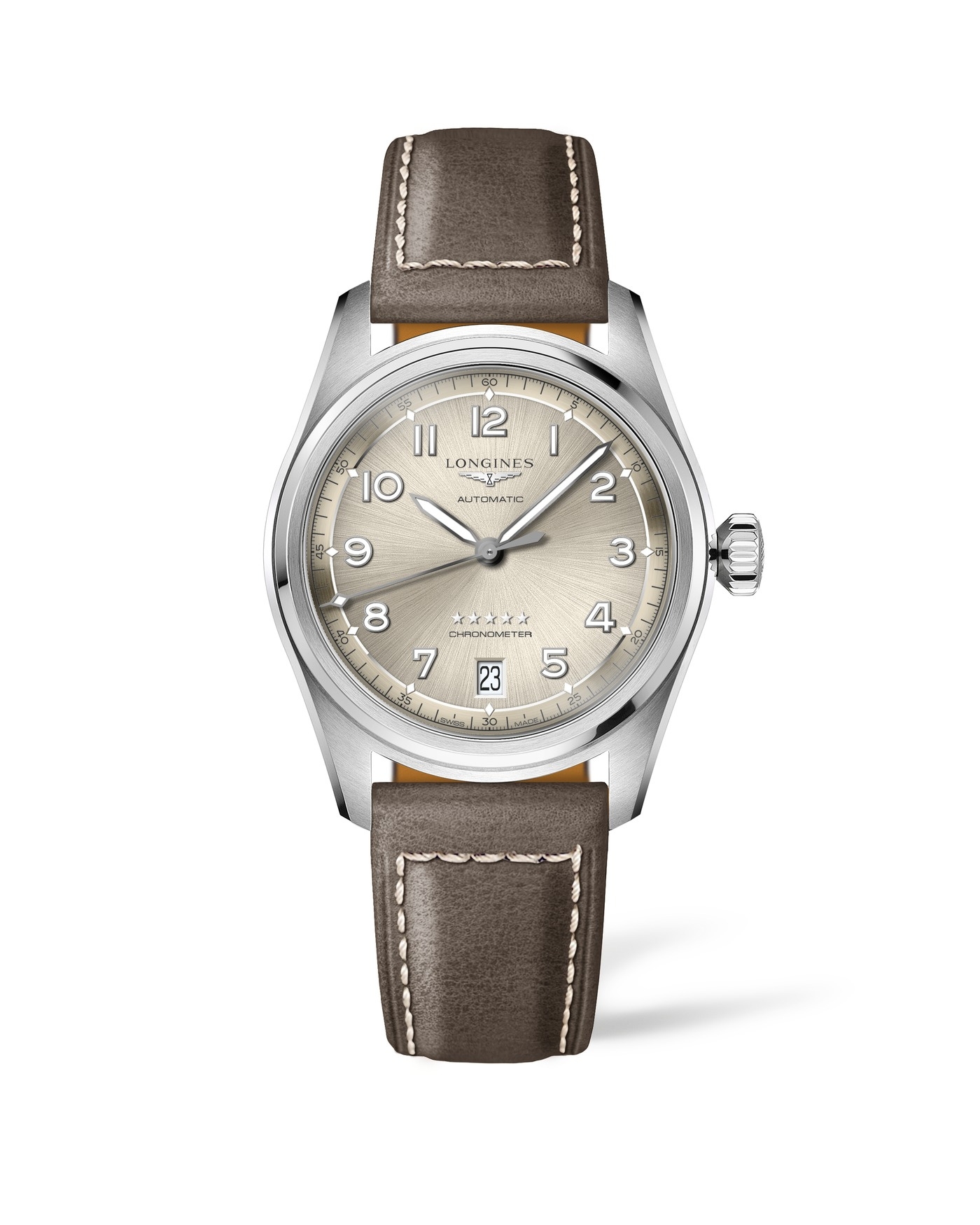 Longines L3.410.4.63.2 : Spirit Automatic 37 Champagne / Strap