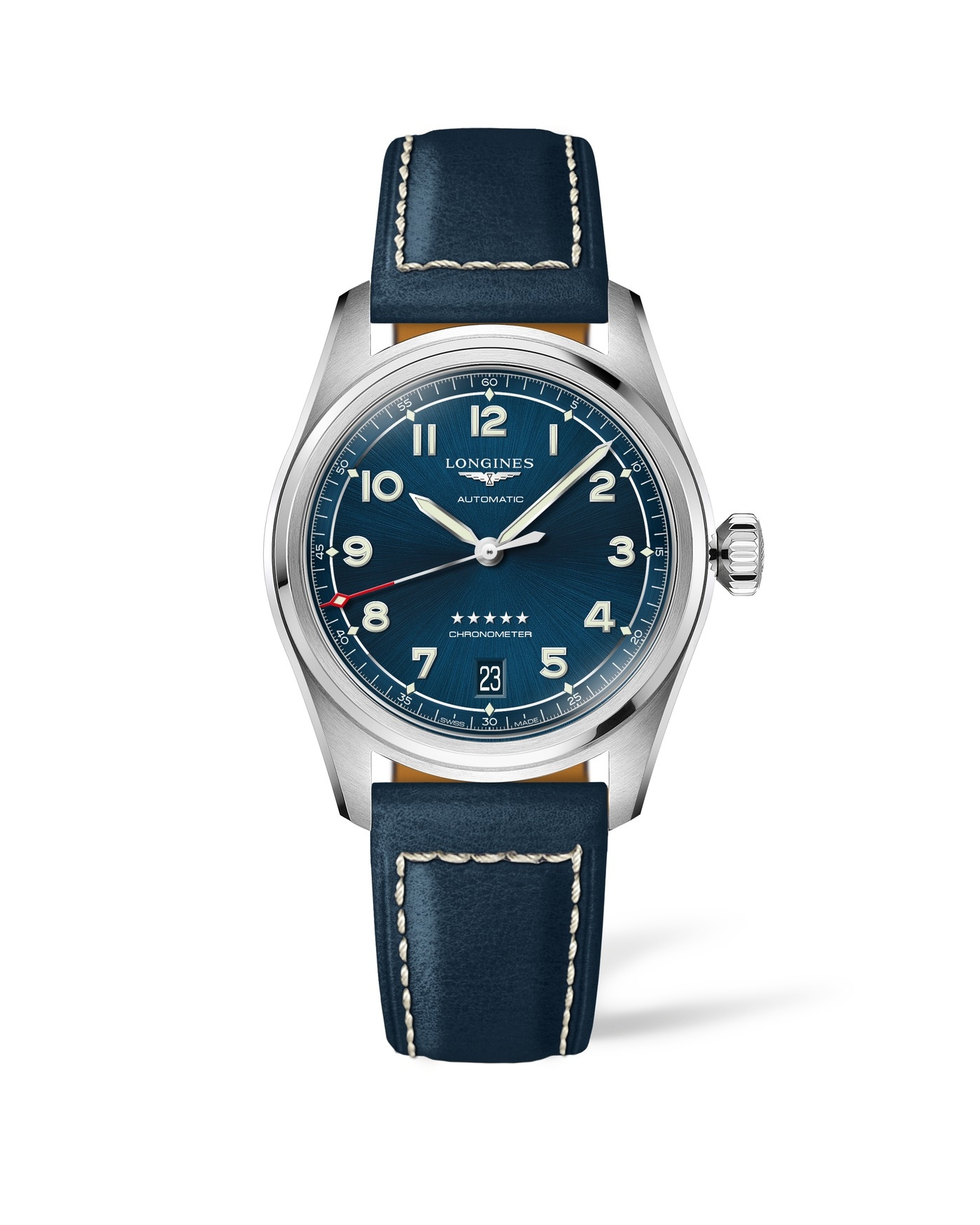 Longines L3.410.4.93.0 : Spirit Automatic 37 Blue / Strap
