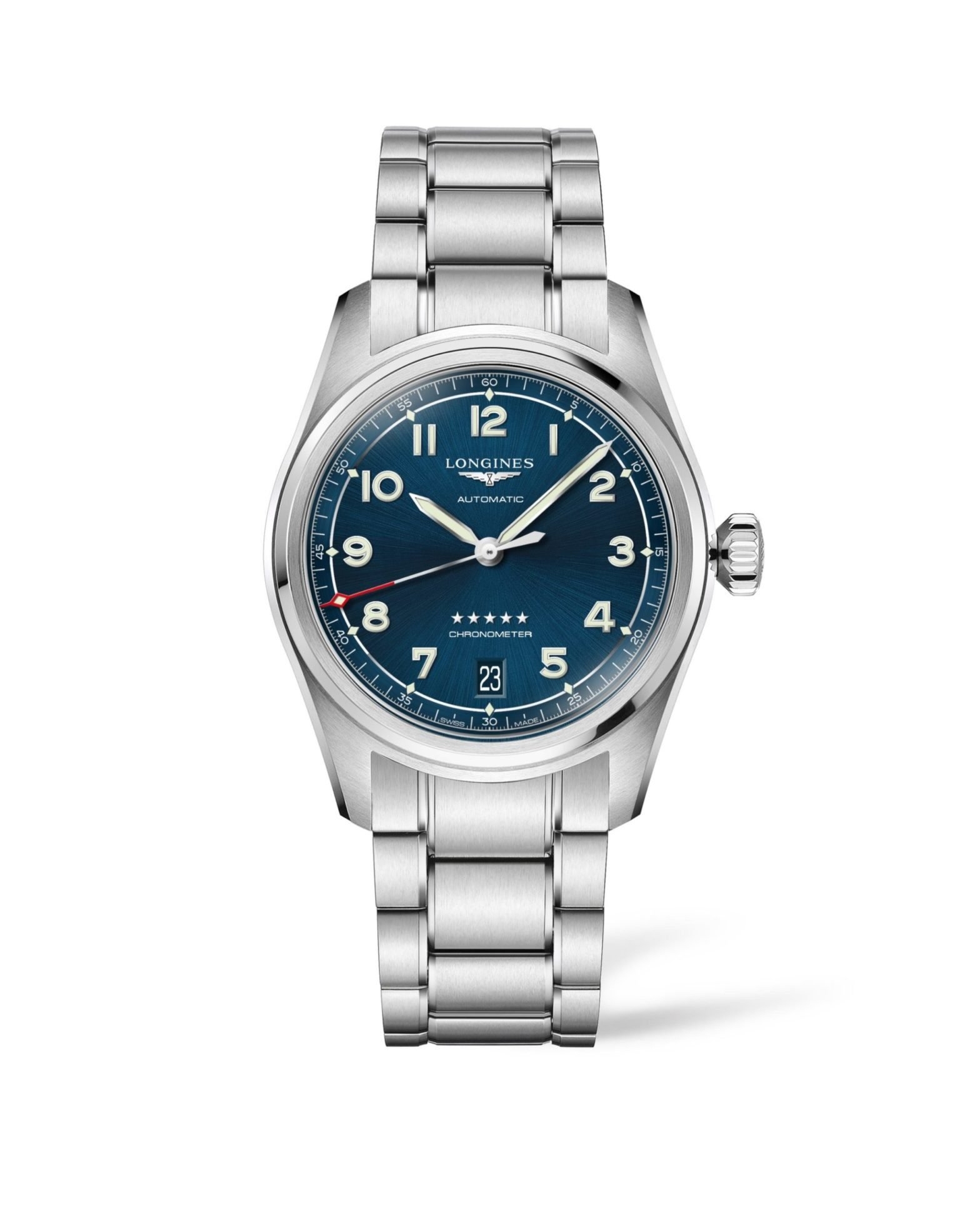 Longines L3.410.4.93.6 : Spirit Automatic 37 Blue / Bracelet