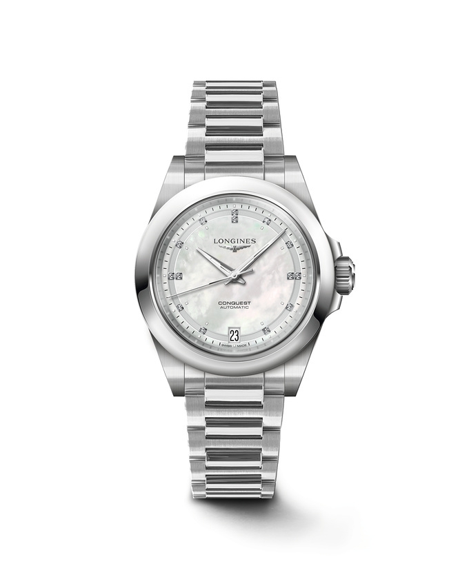 Longines L3.430.4.87.6 : Conquest 34 Stainless Steel / MOP / Bracelet