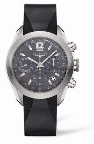 Longines L3.635.4.06.9 : GrandeVitesse Chronograph Grey Rubber