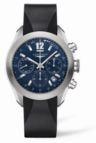 Longines L3.635.4.96.9 : GrandeVitesse Chronograph Blue Rubber