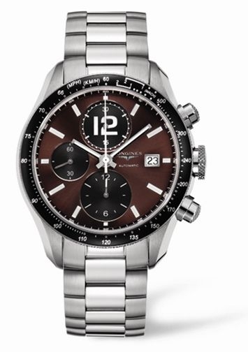 Longines L3.636.4.60.6 : GrandeVitesse Tachymeter Brown Bracelet