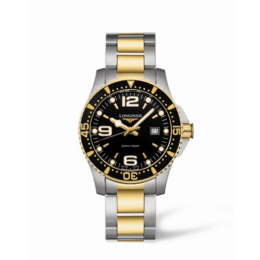 Longines L3.640.3.56.7 : Hydroconquest Quartz 39 Two Tone Black