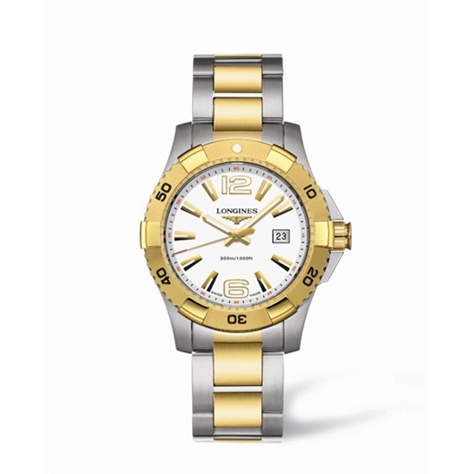 Longines L3.647.3.16.7 : Hydroconquest 39 Quartz Two Tone White