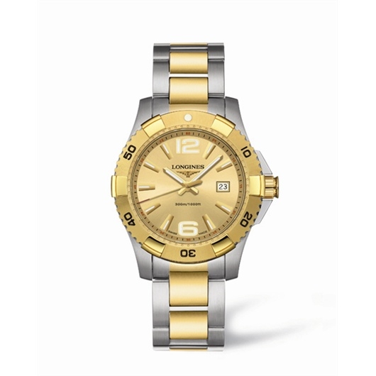 Longines L3.647.3.36.7 : Hydroconquest 39 Quartz Two Tone Gold