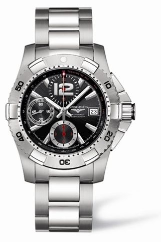 Longines L3.651.4.56.6 : Hydroconquest Chronograph Tachymeter Black