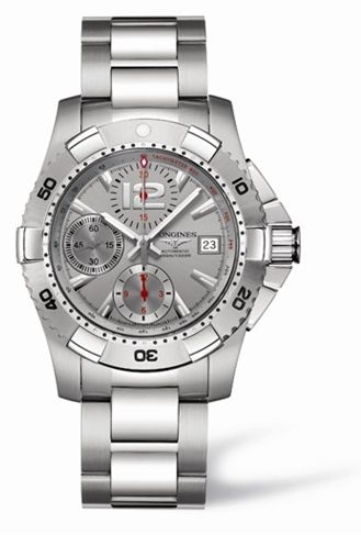 Longines L3.651.4.76.6 : Hydroconquest Chronograph Tachymeter Silver