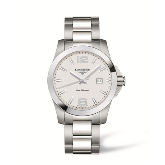 Longines L3.659.4.76.6 : Conquest Quartz 41mm Silver