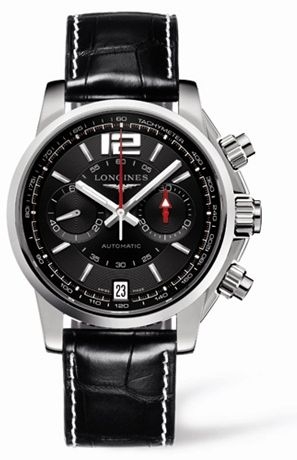 Longines L3.666.4.56.2 : Admiral Chronograph Black Strap